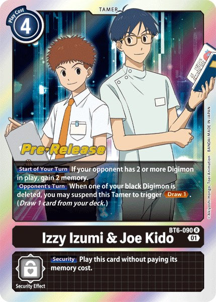 Izzy Izumi & Joe Kido [BT6-090] [Double Diamond Pre-Release Cards] Foil