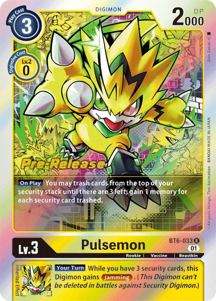 Pulsemon [BT6-033] [Double Diamond Pre-Release Cards] Normal