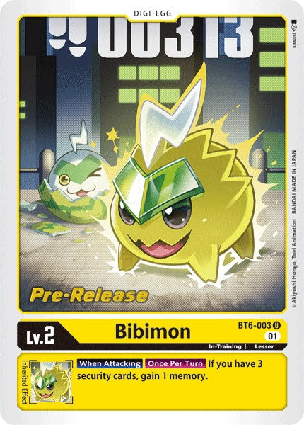 Bibimon [BT6-003] [Double Diamond Pre-Release Cards] Normal