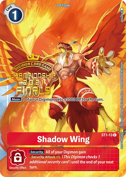 Shadow Wing (2021 Championship Finals Tamer‘s Evolution Pack) [ST1-13] [Starter Deck 01: Gaia Red] Foil