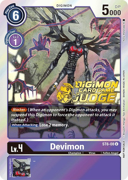 Devimon (Judge Pack 1) [ST6-08] [Starter Deck 06: Venomous Violet] Foil