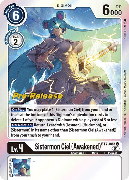 Sistermon Ciel (Awakened) [BT7-083] [Next Adventure Pre-Release Cards] Normal