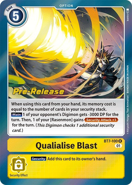 Qualialise Blast [BT7-100] [Next Adventure Pre-Release Cards] Normal