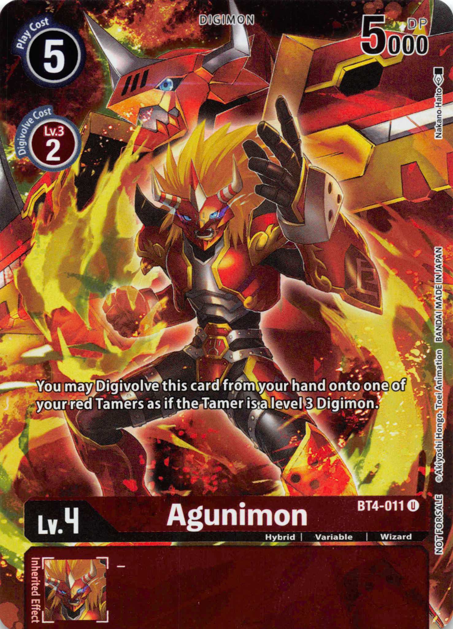 Agunimon (Tamer's Evolution Box 2) [BT4-011] [Great Legend] Foil