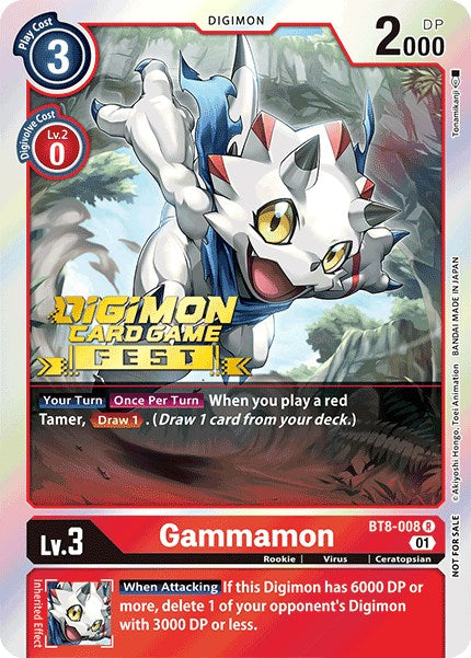 Gammamon (Digimon Card Game Fest 2022) [BT8-008] [Release Special Booster] Foil