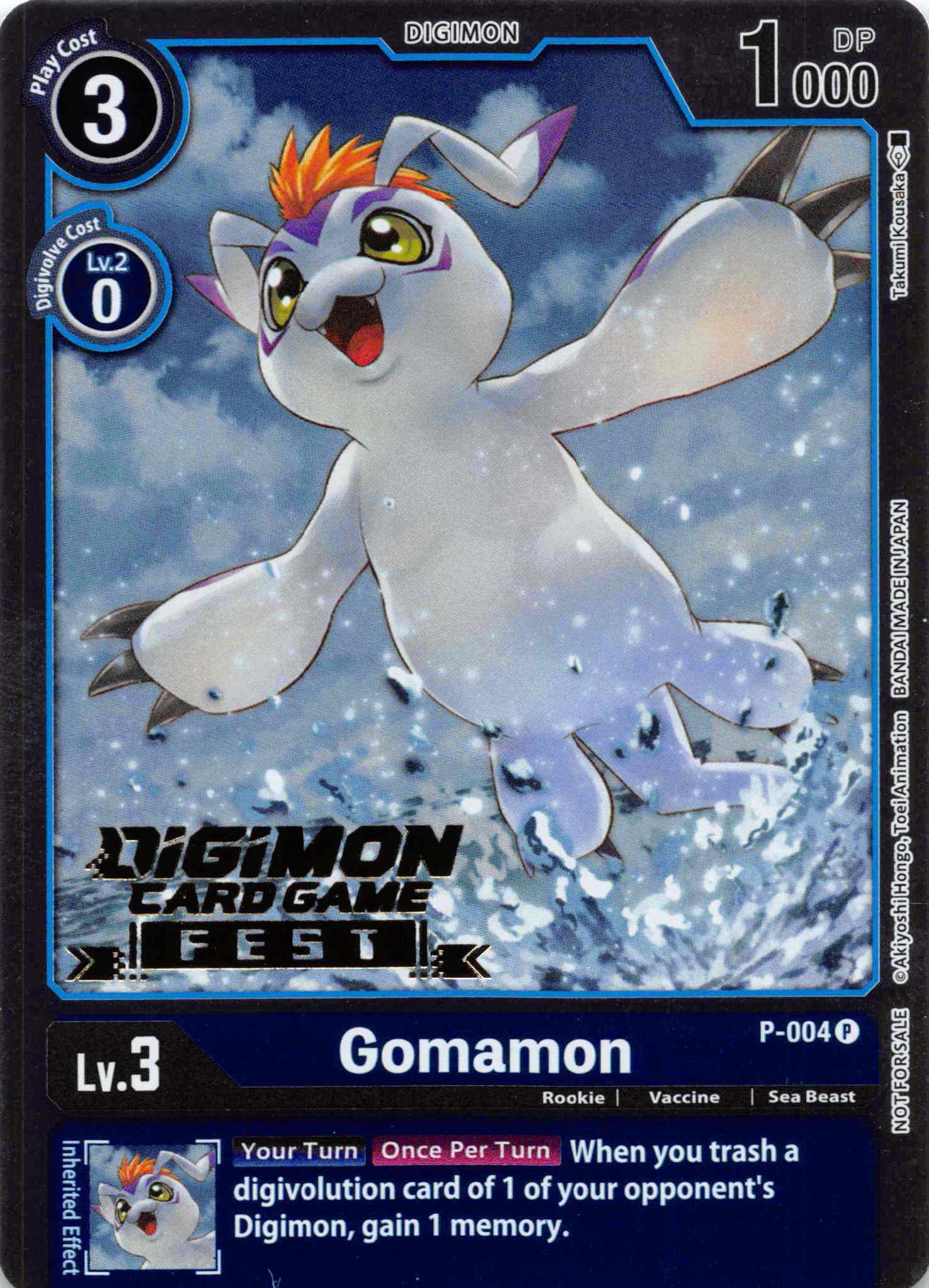 Gomamon - P-004 (Digimon Card Game Fest 2022) [P-004] [Digimon Promotion Cards] Foil