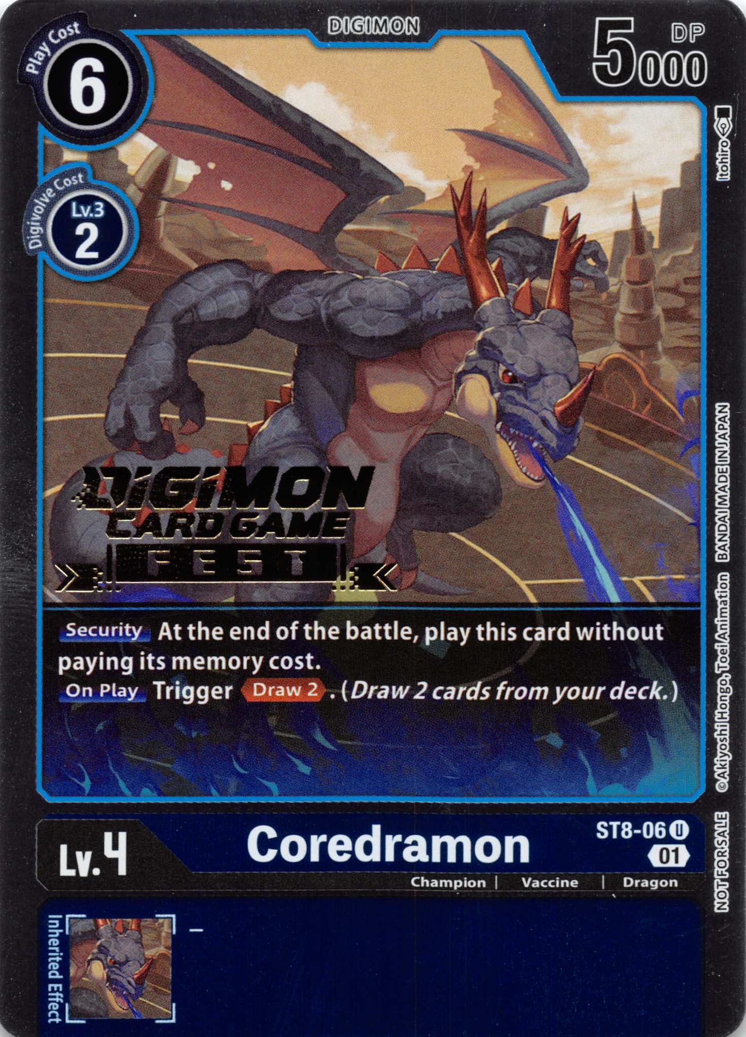 Coredramon (Digimon Card Game Fest 2022) [ST8-06] [Starter Deck 08: Ulforce Veedramon] Foil