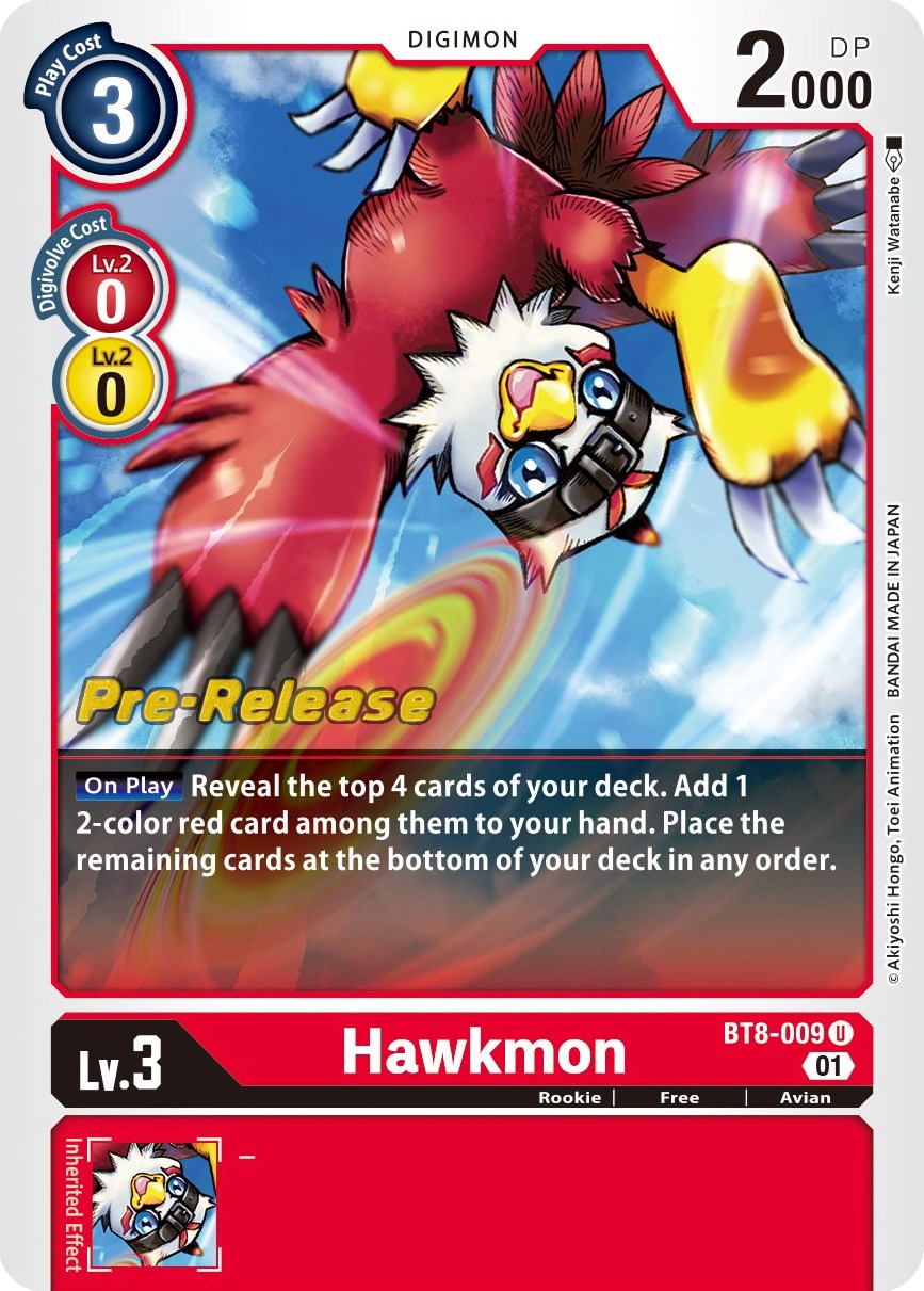 Hawkmon [BT8-009] [New Awakening Pre-Release Cards] Normal