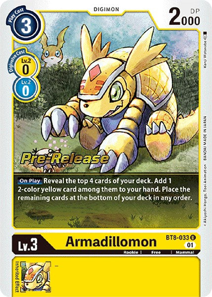 Armadillomon [BT8-033] [New Awakening Pre-Release Cards] Normal