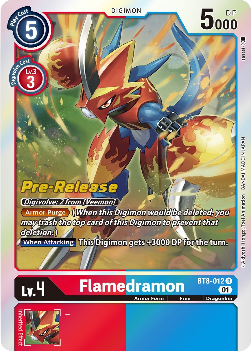 Flamedramon [BT8-012] [New Awakening Pre-Release Cards] Foil