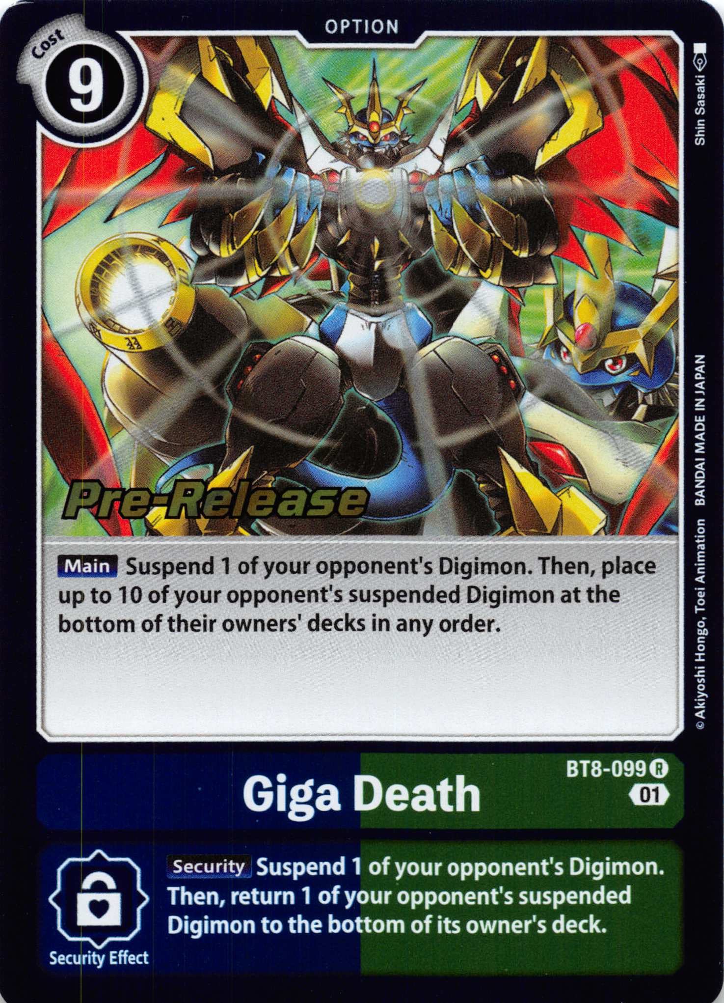 Giga Death [BT8-099] [New Awakening Pre-Release Cards] Normal