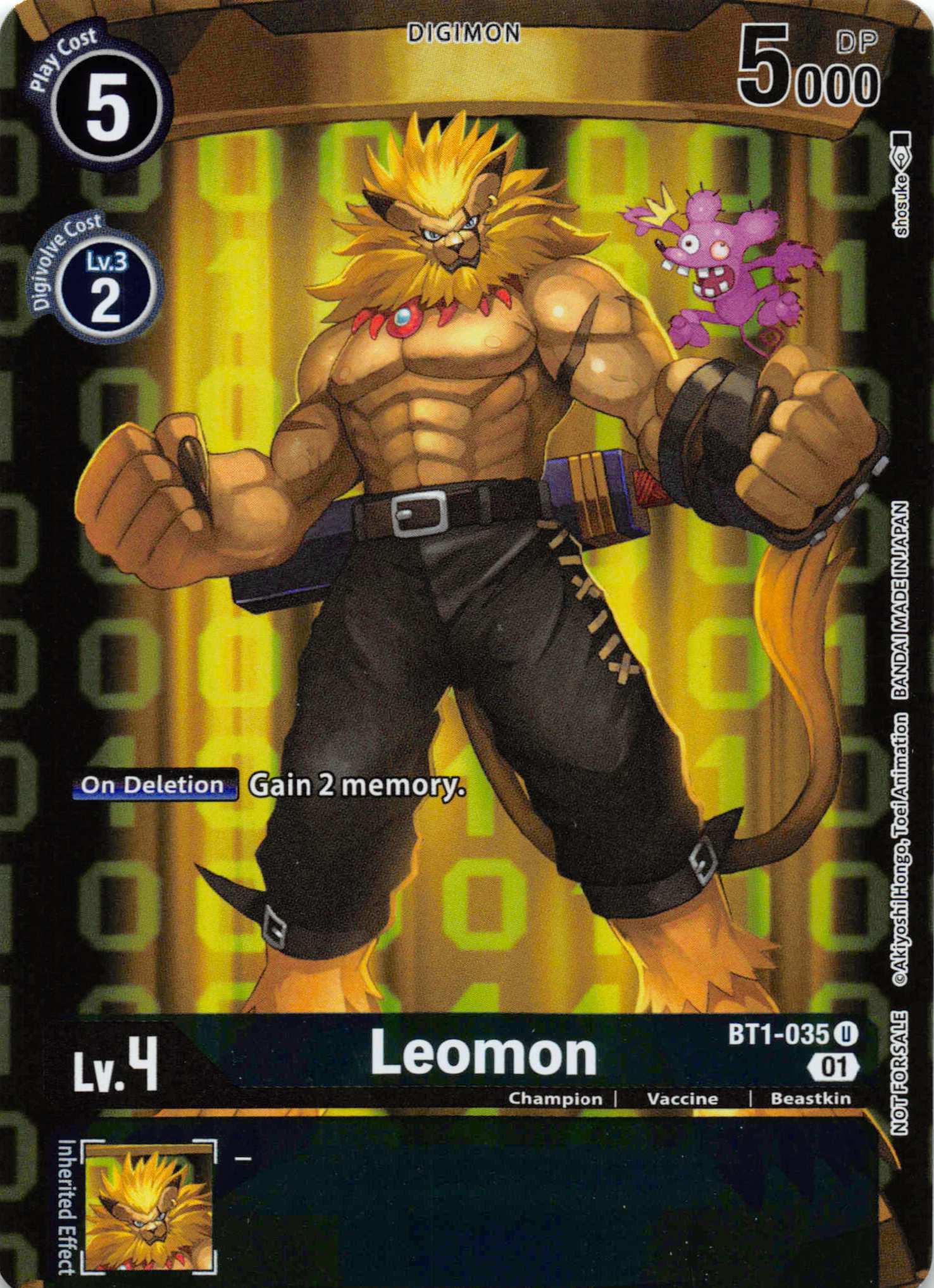 Leomon (Tamer's Card Set 1) [BT1-035] [Release Special Booster] Foil