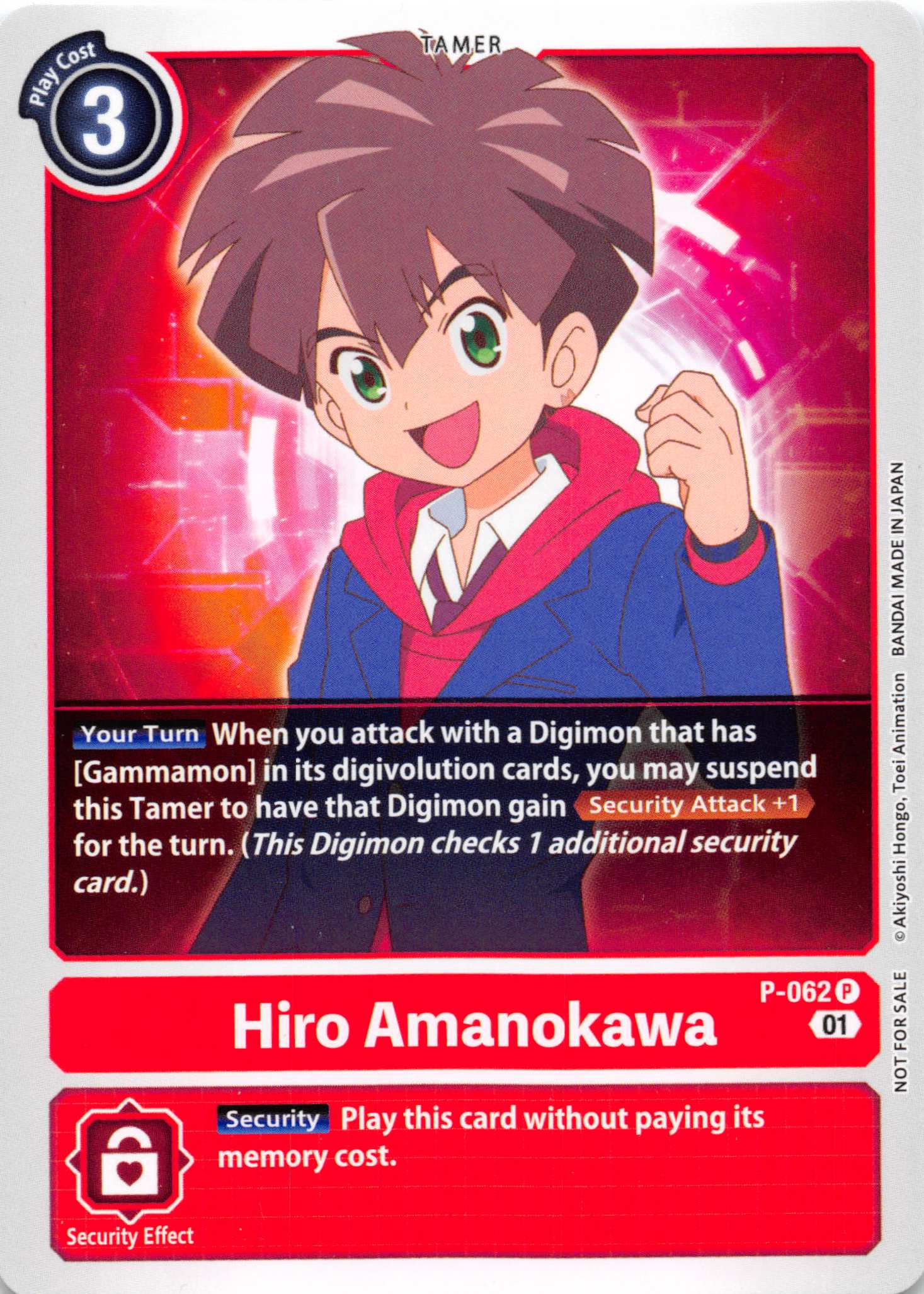 Hiro Amanokawa (Official Tournament Pack Vol.5) [P-062] [Digimon Promotion Cards] Normal