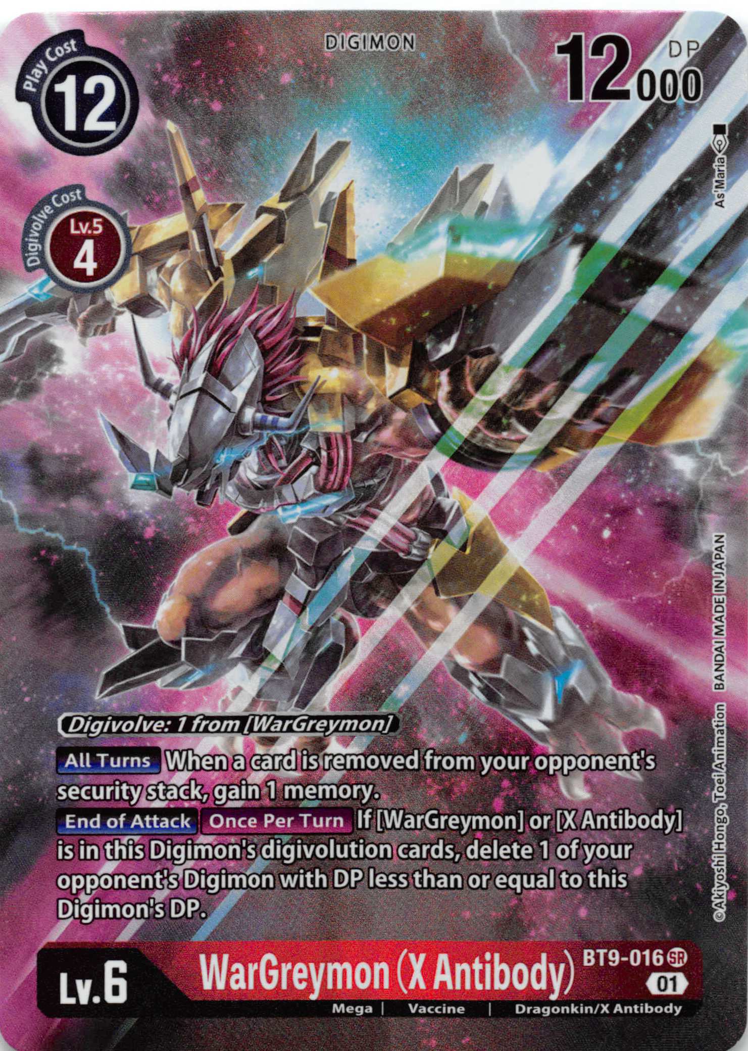 WarGreymon (X Antibody) (Alternate Art) [BT9-016] [X Record] Foil