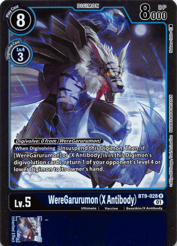 WereGarurumon (X Antibody) [BT9-028] [X Record] Foil