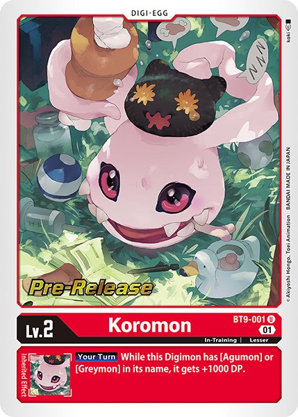 Koromon [BT9-001] [X Record Pre-Release Cards] Normal