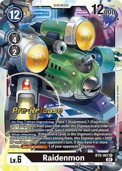 Raidenmon [BT9-067] [X Record Pre-Release Cards] Foil