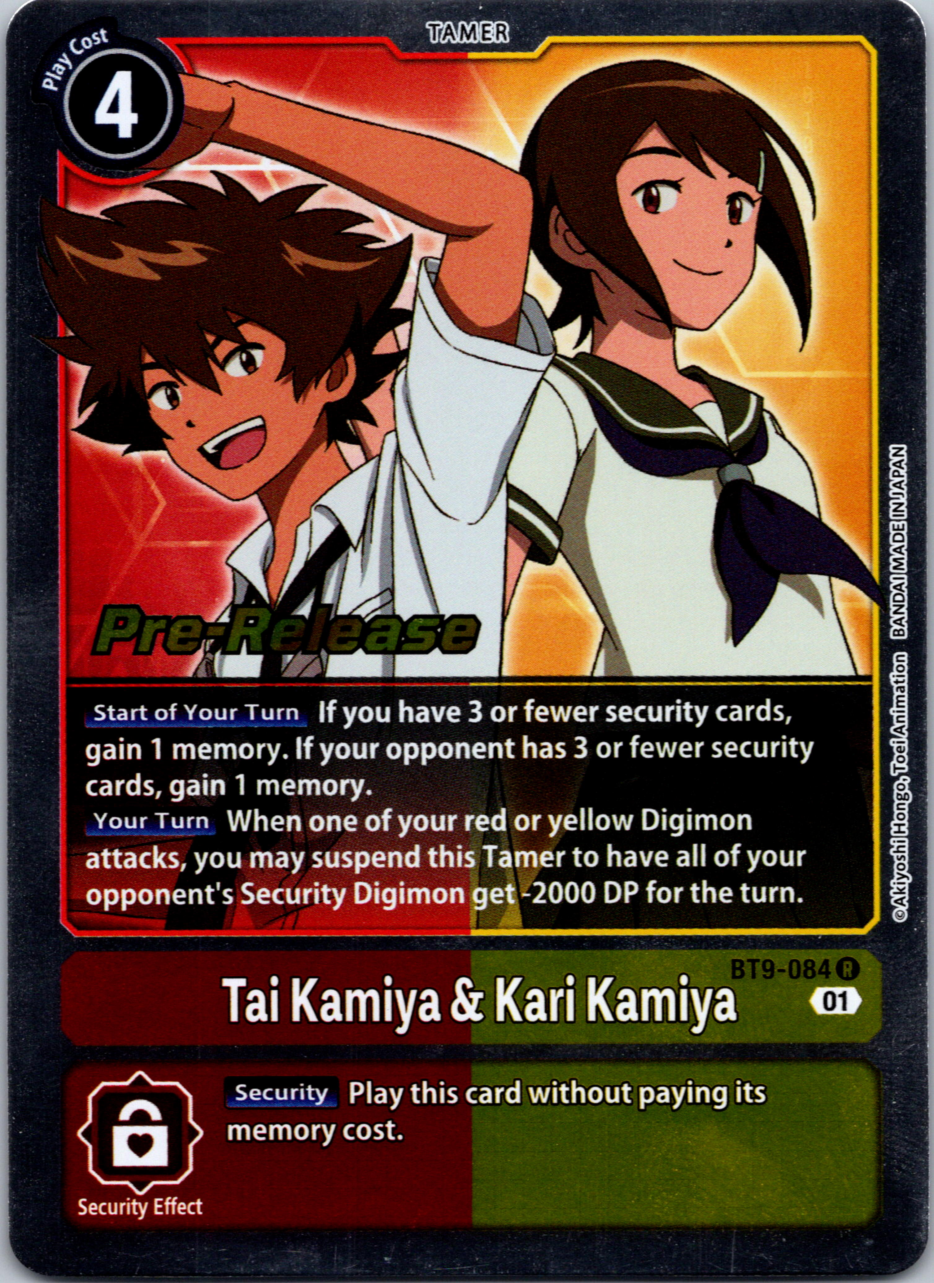 Tai Kamiya & Kari Kamiya [BT9-084] [X Record Pre-Release Cards] Normal