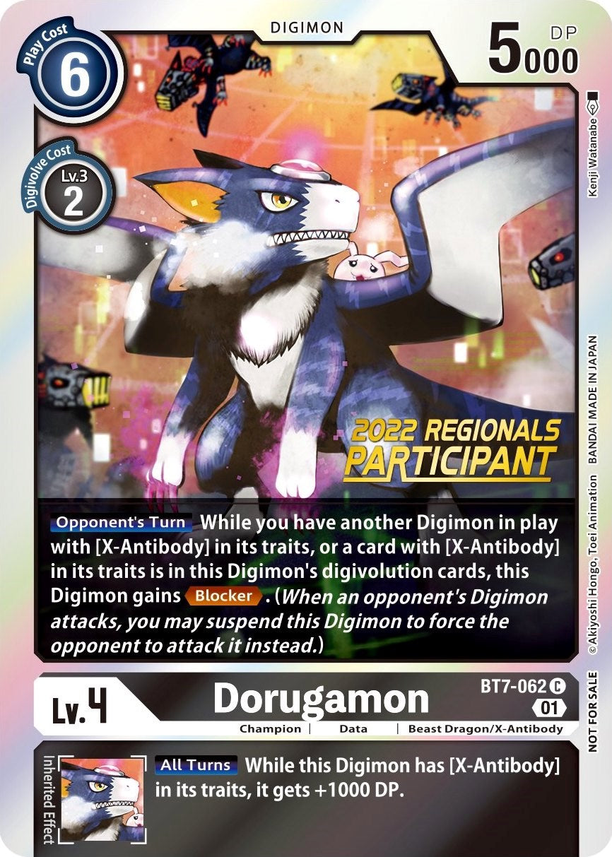 Dorugamon (2022 Championship Offline Regional) [Online Participant] [BT7-062] [Next Adventure] Foil