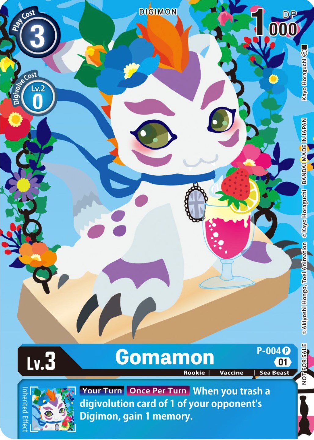 Gomamon - P-004 (Tamer's Card Set 2 Floral Fun) [P-004] [Digimon Promotion Cards] Normal