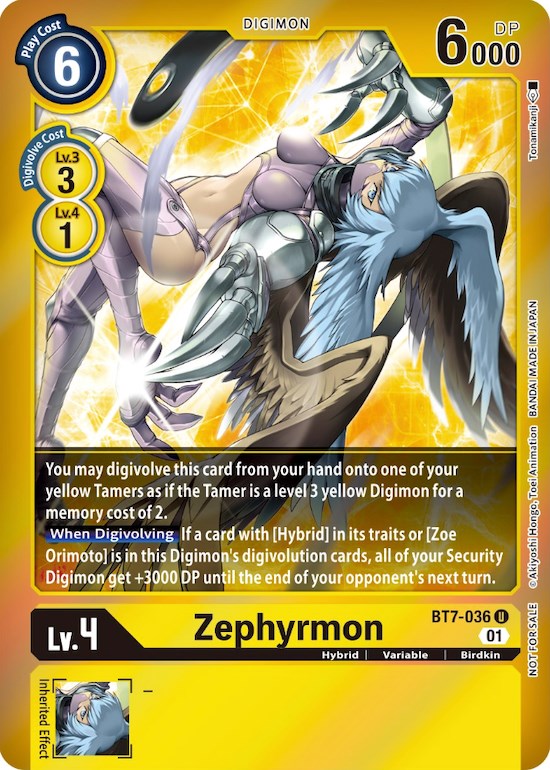 Zephyrmon (Event Pack 3) [BT7-036] [Next Adventure] Foil