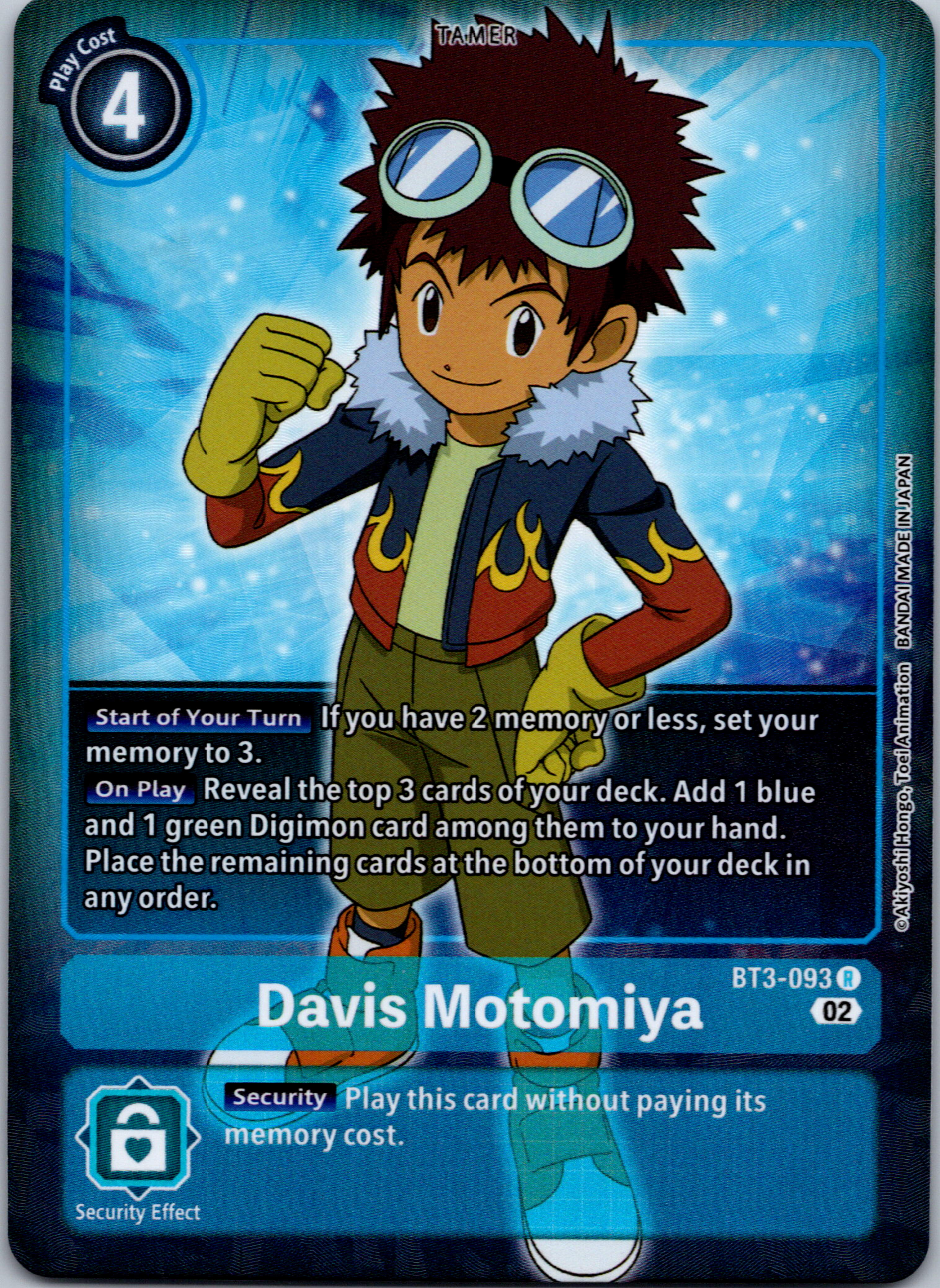 Davis Motomiya (Alternate Art) [BT3-093] [Starter Deck 12: Jesmon] Foil