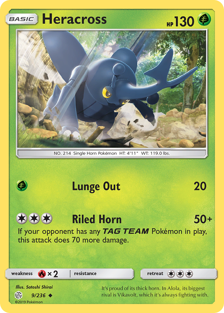 Heracross (9/236) [Sun & Moon: Cosmic Eclipse] - Duel Kingdom