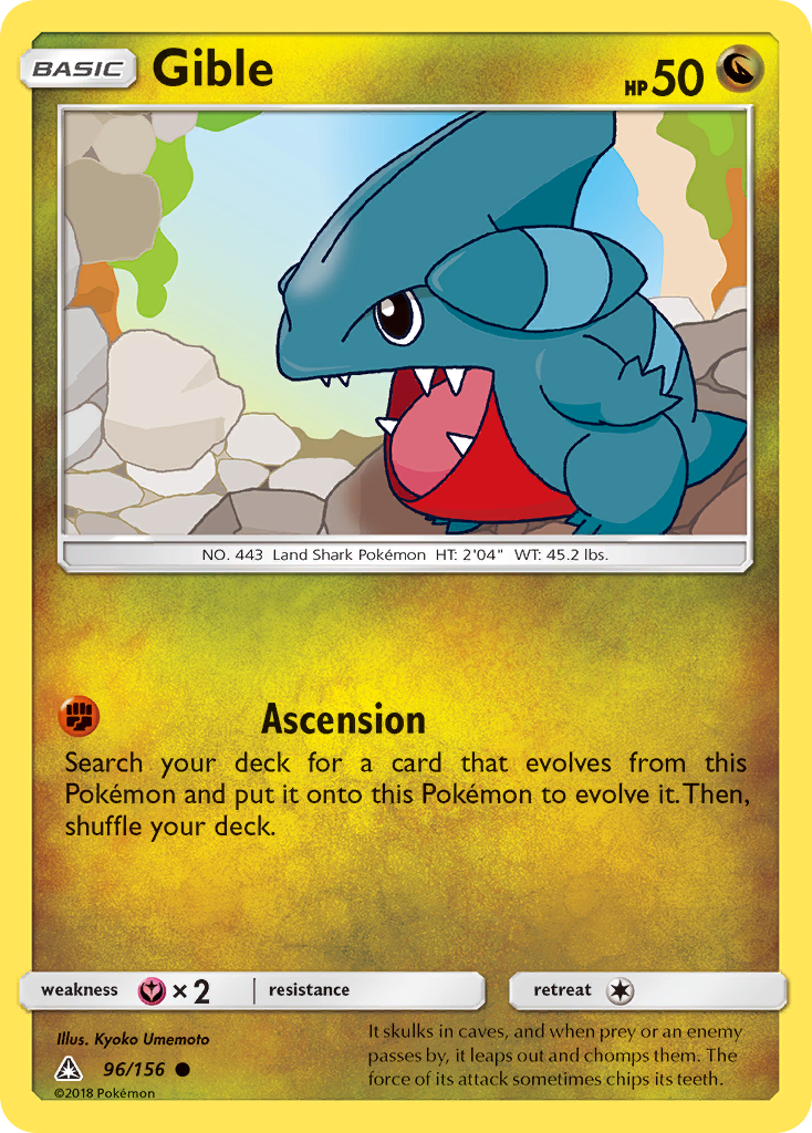 Gible (96/156) [Sun & Moon: Ultra Prism] - Duel Kingdom