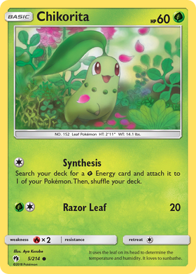 Chikorita (5/214) [Sun & Moon: Lost Thunder] - Duel Kingdom