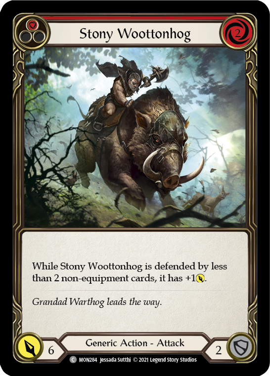 Stony Woottonhog (Red) [MON284] 1st Edition Normal - Duel Kingdom