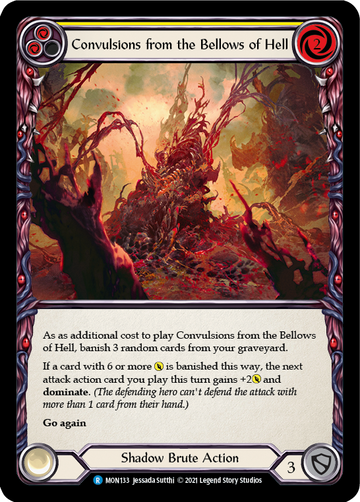 Convulsions from the Bellows of Hell (Yellow) (Rainbow Foil) [MON133-RF] 1st Edition Rainbow Foil - Duel Kingdom