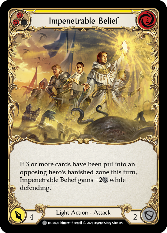 Impenetrable Belief (Yellow) [MON076] 1st Edition Normal - Duel Kingdom