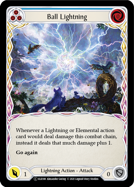 Ball Lightning (Blue) [U-ELE188] Unlimited Rainbow Foil - Duel Kingdom