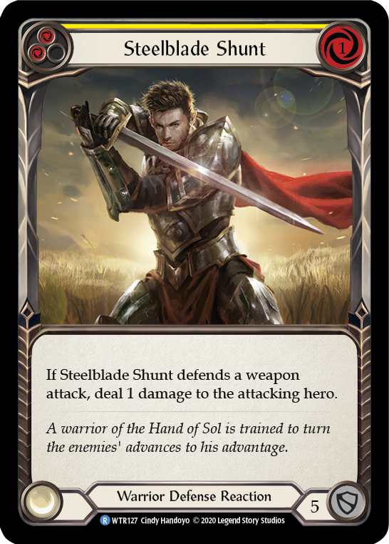 Steelblade Shunt (Yellow) [WTR127] Unlimited Rainbow Foil - Duel Kingdom