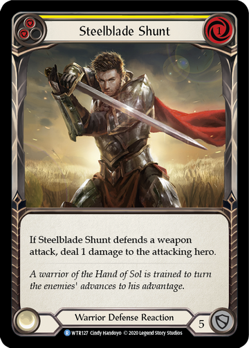 Steelblade Shunt (Yellow) [WTR127] Unlimited Rainbow Foil - Duel Kingdom