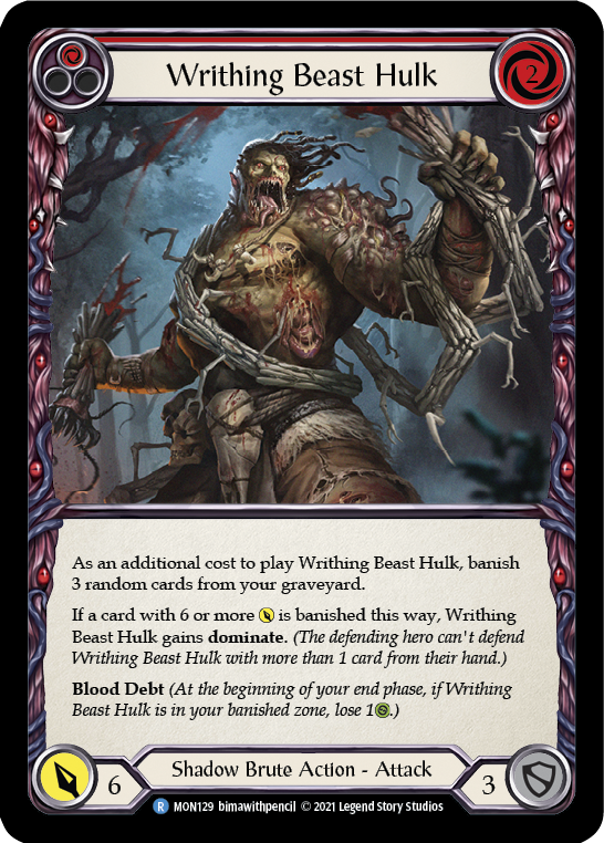 Writhing Beast Hulk (Red) [MON129] 1st Edition Normal - Duel Kingdom