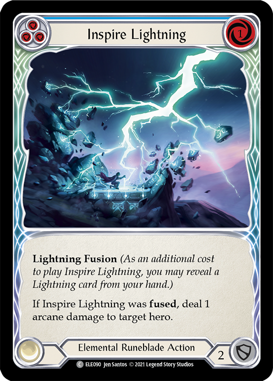 Inspire Lightning (Blue) [ELE090] 1st Edition Rainbow Foil - Duel Kingdom