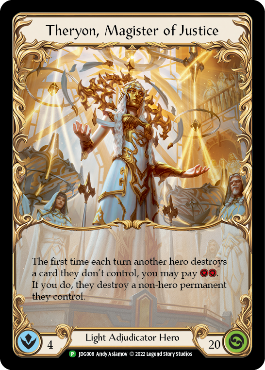 Theryon, Magister of Justice [JDG008] (Promo)  Rainbow Foil