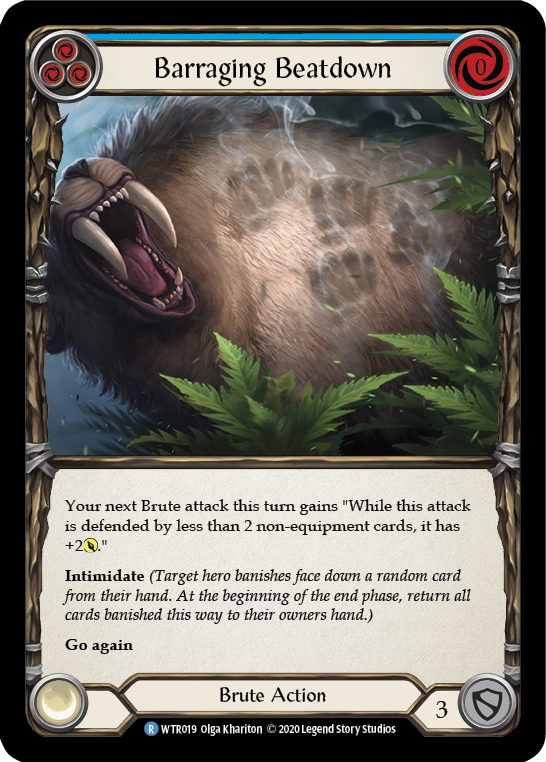 Barraging Beatdown (Blue) [WTR019] Unlimited Normal - Duel Kingdom