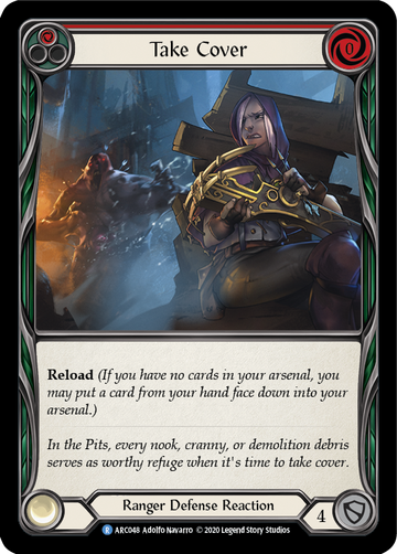 Take Cover (Red) [ARC048] Unlimited Rainbow Foil - Duel Kingdom