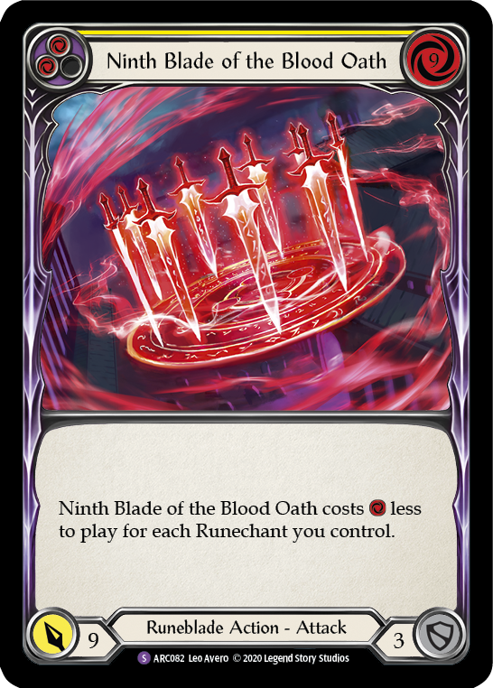 Ninth Blade of the Blood Oath [ARC082] Unlimited Rainbow Foil - Duel Kingdom