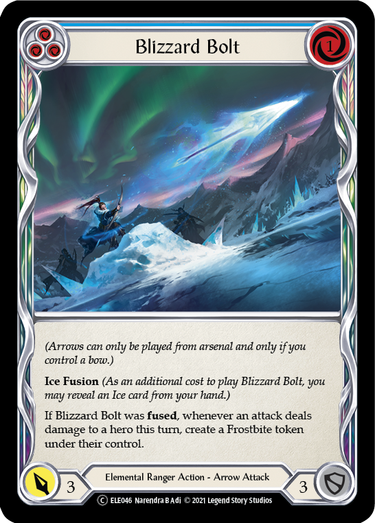 Blizzard Bolt (Blue) [U-ELE046] Unlimited Rainbow Foil - Duel Kingdom