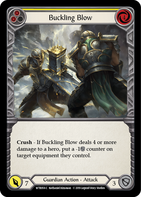 Buckling Blow (Yellow) [WTR058-C] Alpha Print Rainbow Foil - Duel Kingdom