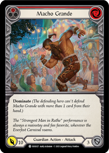 Macho Grande (Red) [EVR027] 1st Edition Rainbow Foil - Duel Kingdom