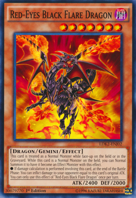 Red-Eyes Black Flare Dragon [LDK2-ENJ02] Common - Duel Kingdom