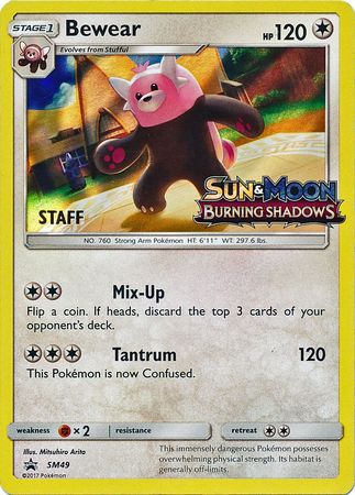 Bewear (SM49) (Staff Prerelease Promo) [Sun & Moon: Black Star Promos] - Duel Kingdom