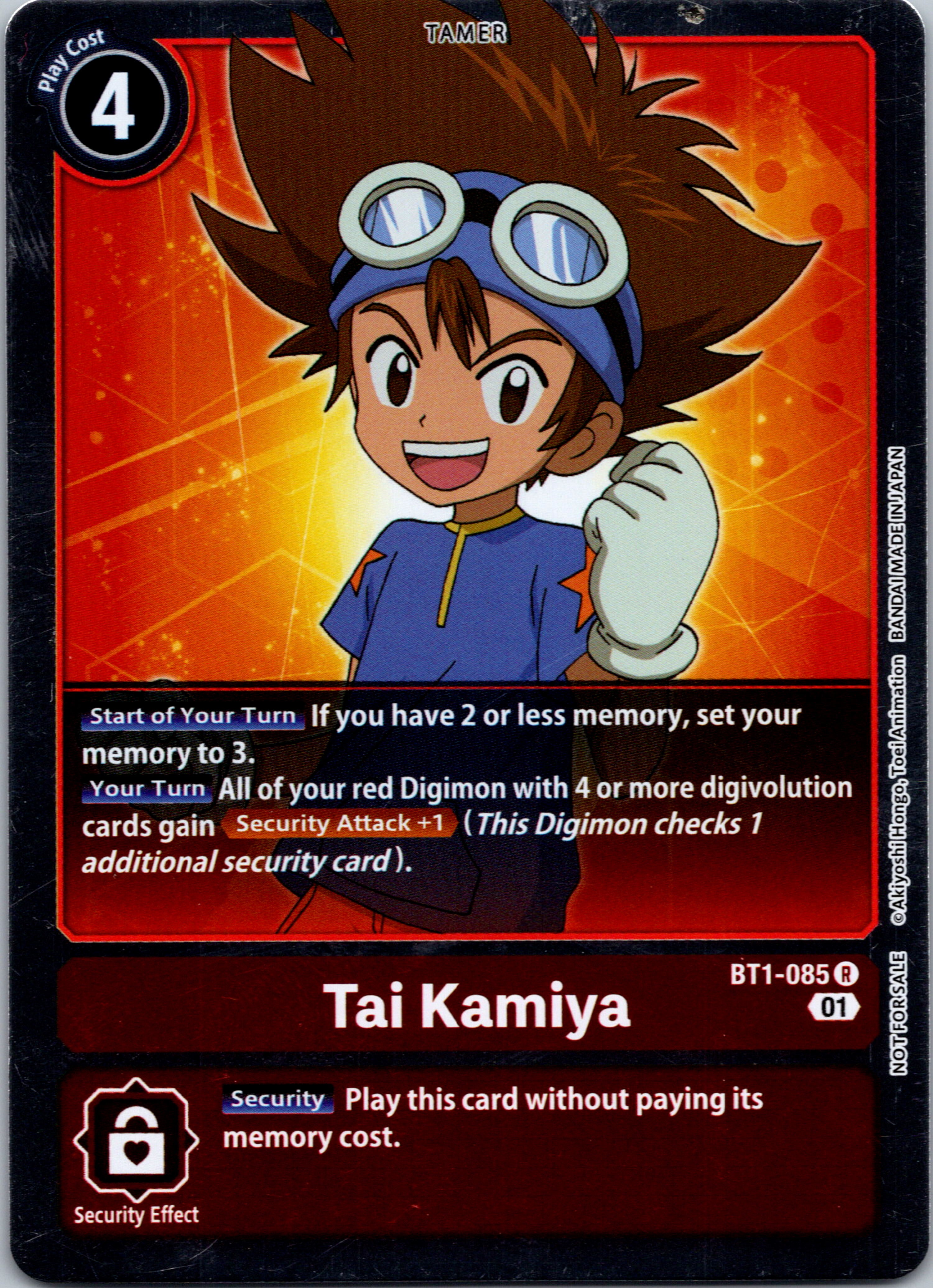 Tai Kamiya - BT1-085 (ST-11 Special Entry Pack) [BT1-085] [Release Special Booster] Foil