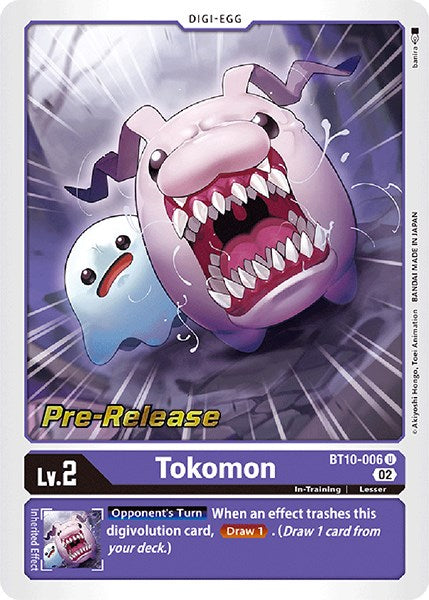 Tokomon [BT10-006] [Xros Encounter Pre-Release Cards] Foil