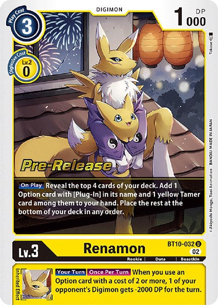 Renamon [BT10-032] [Xros Encounter Pre-Release Cards] Normal