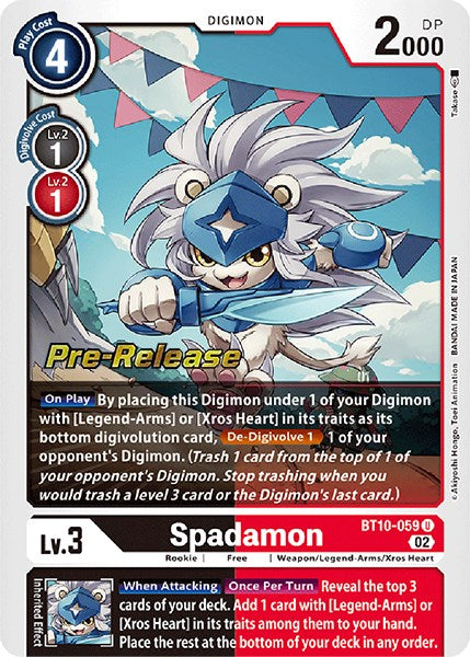 Spadamon [BT10-059] [Xros Encounter Pre-Release Cards] Normal